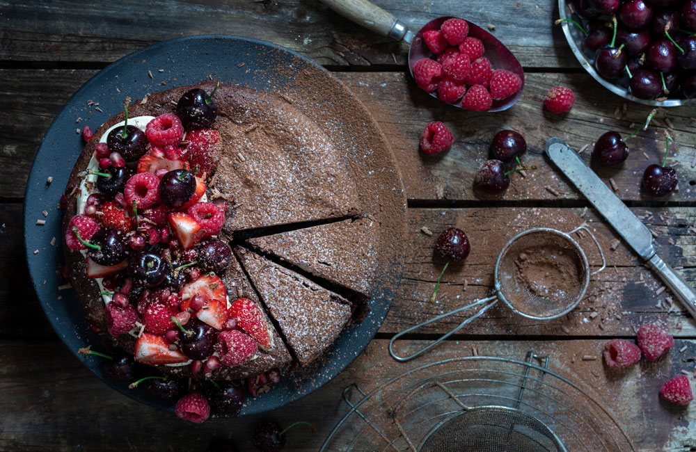 Chocolate Torte with Fresh Berries