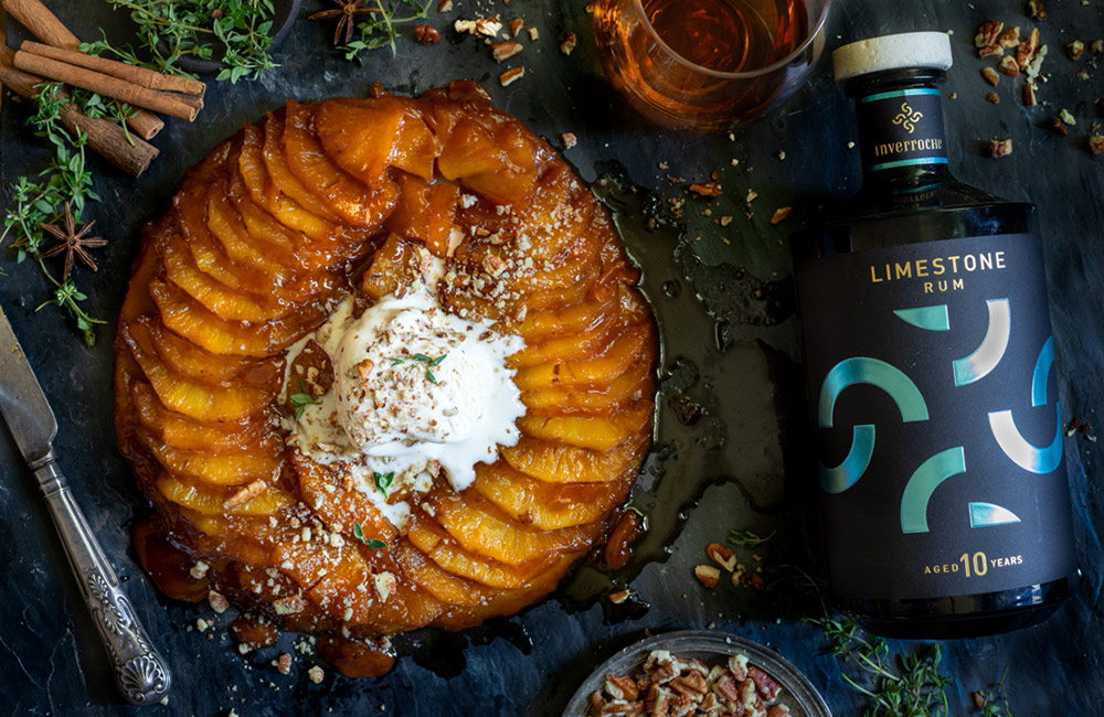 Summer Entertaining with Inverroche Pineapple Rum Tarte Tatin