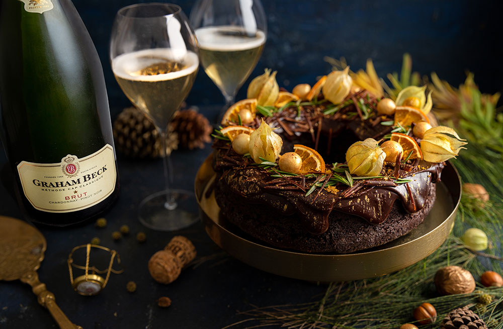 chocolate wreath cake graham beck magnum