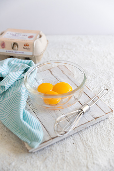 separated yolks for Lemon curd