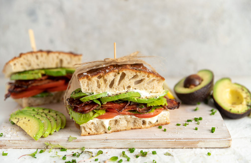 Homemade BLT with avocado