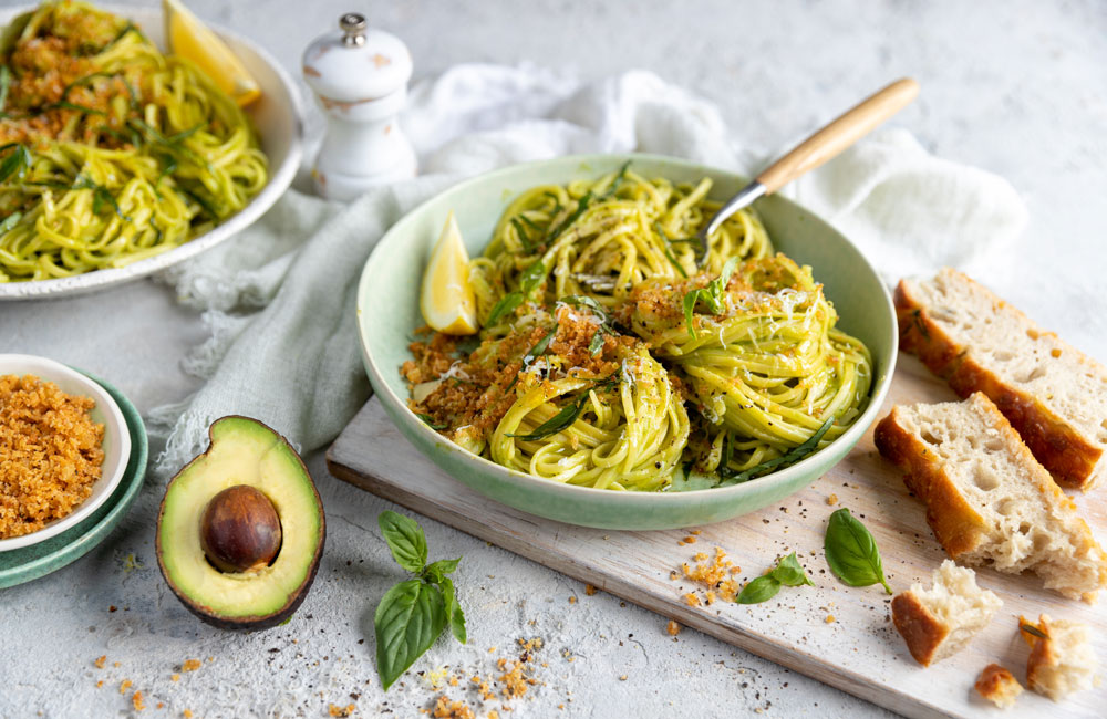 linguine with zz2 avocados