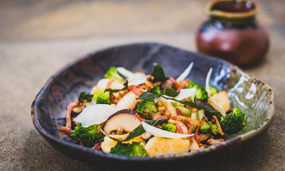 gnocchi with broccoli and bacon by Tronette Dippenaar