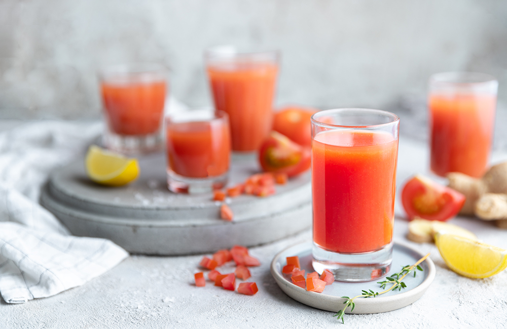 tomato and ginger shot
