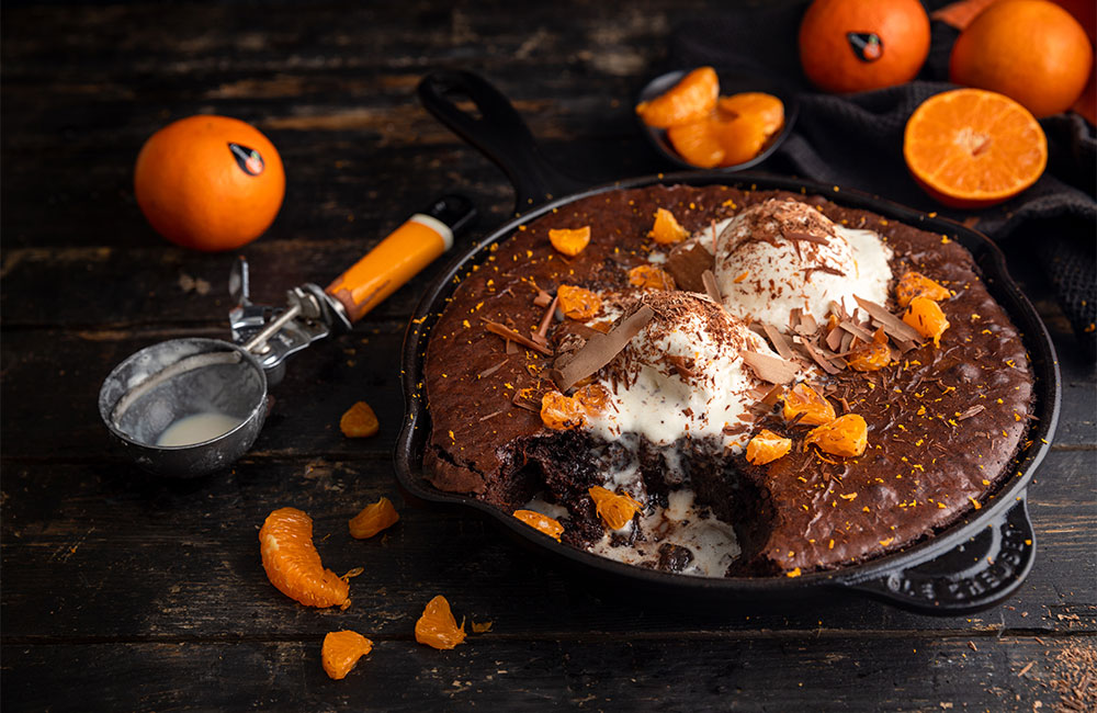 ClemenGold® Fudgy Dark Choc Skillet Brownie
