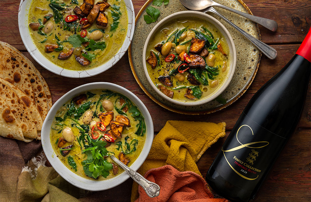 creamy coconut sweet potato bean stew