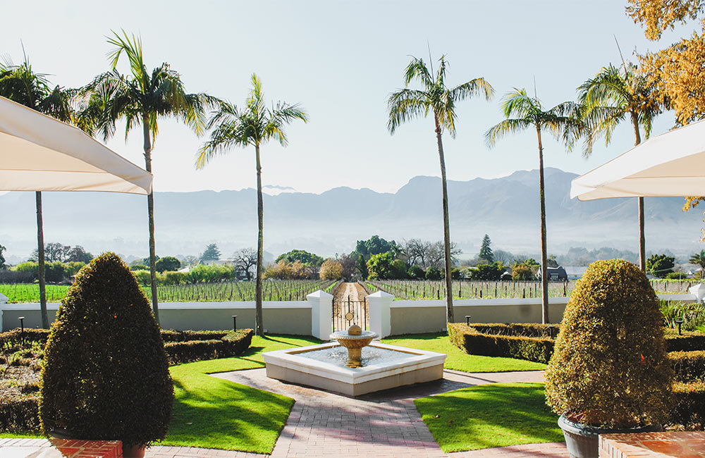 view from stoep Grande Roche restaurant